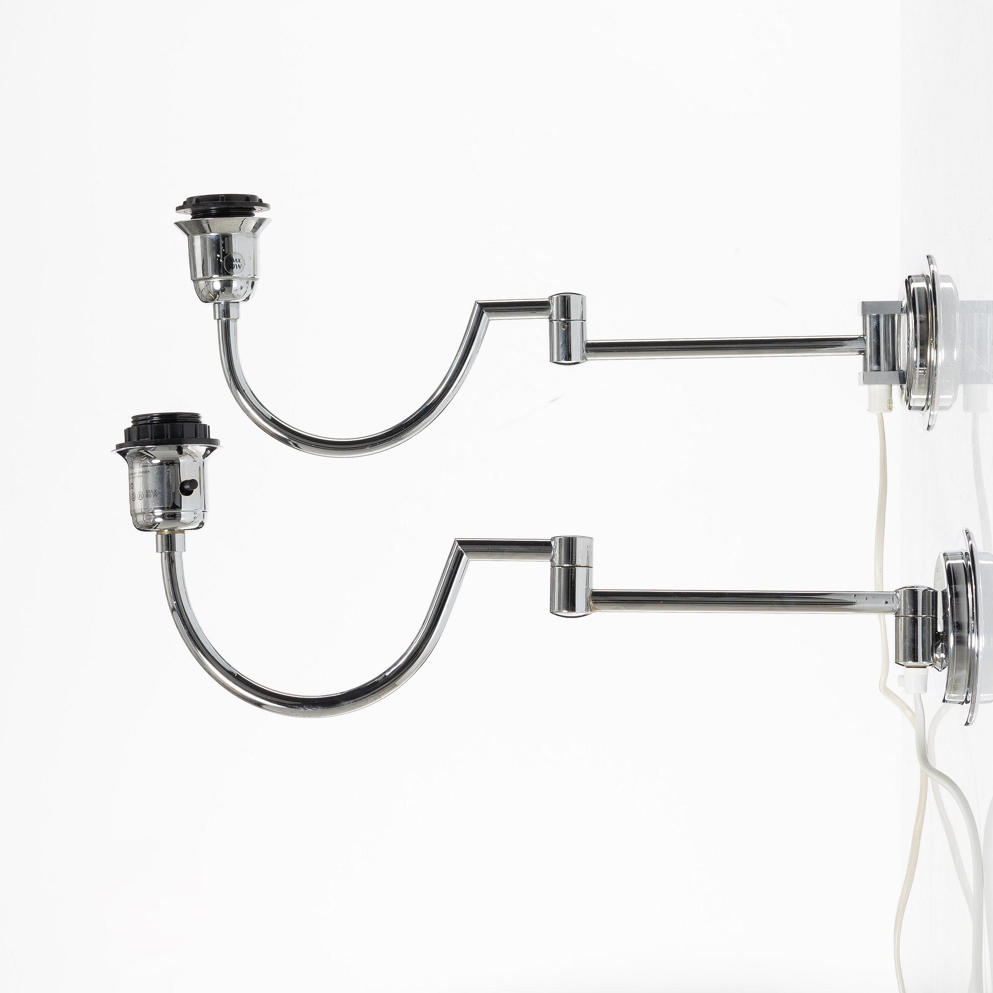 A pair of wall lamps EVÅ end of the 20th century.