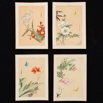 AKVARELLER, 16 st, Kina, signerade, 1900-tal.