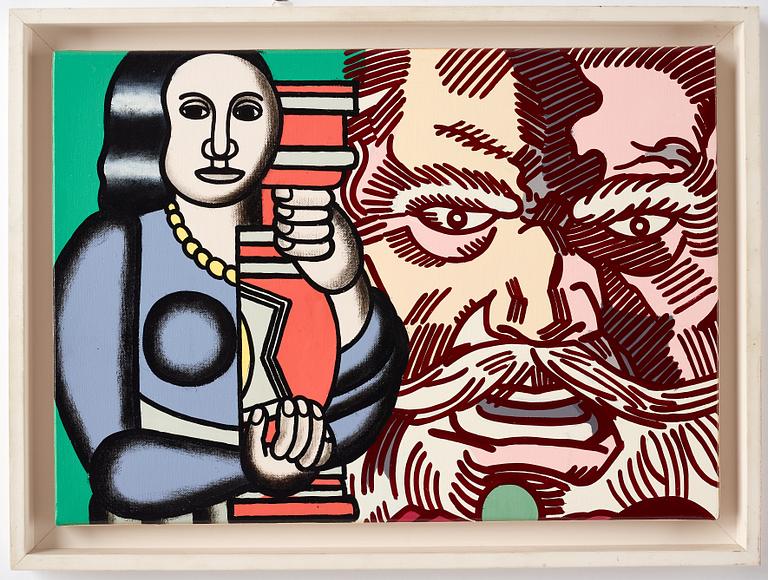 Erró, acrylic on canvas, signed and dated 1992 verso.