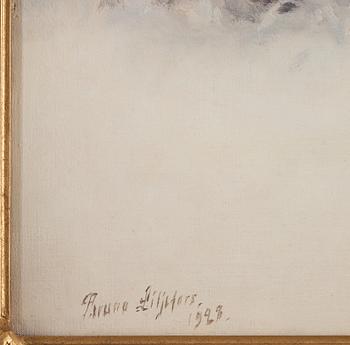 Bruno Liljefors, Winter landscape with fox.