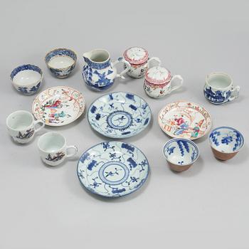 PARTI PORSLIN, 12 delar, Kina, 1700-tal.
