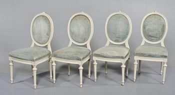STOLAR, 4 st, gustaviansk stil, omkring år 1900.