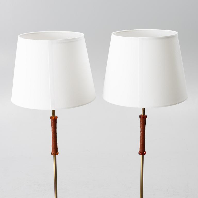 Golvlampor ett par, Nybro Armaturfabrik, 1900-talets andra hälft.