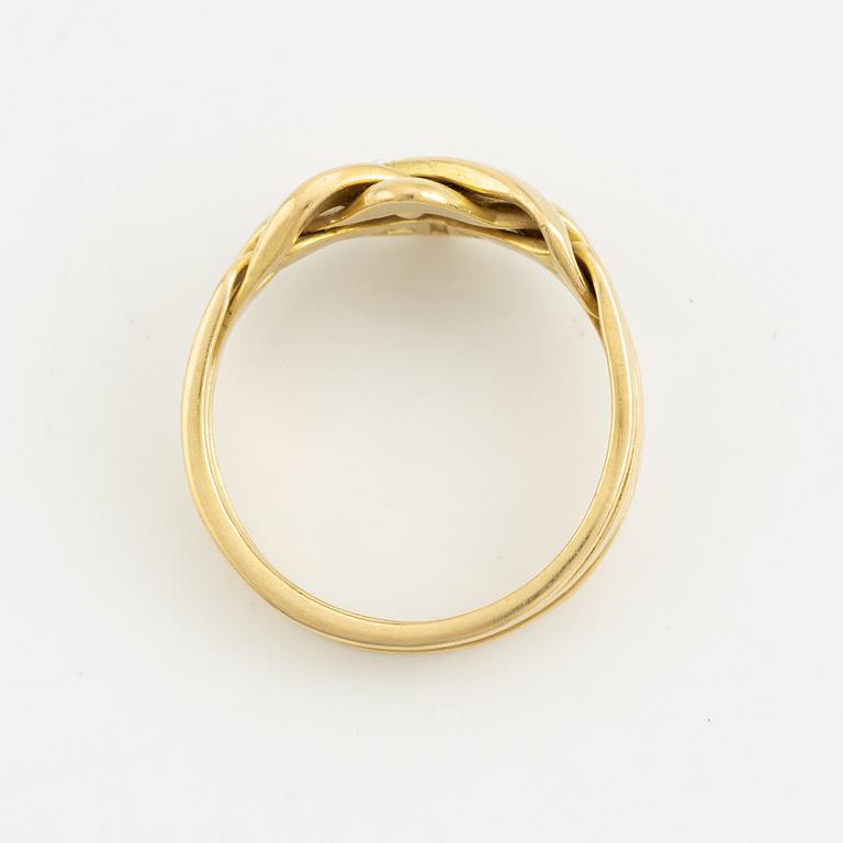 Ring 18K gold, Uno A Erre, Italy.