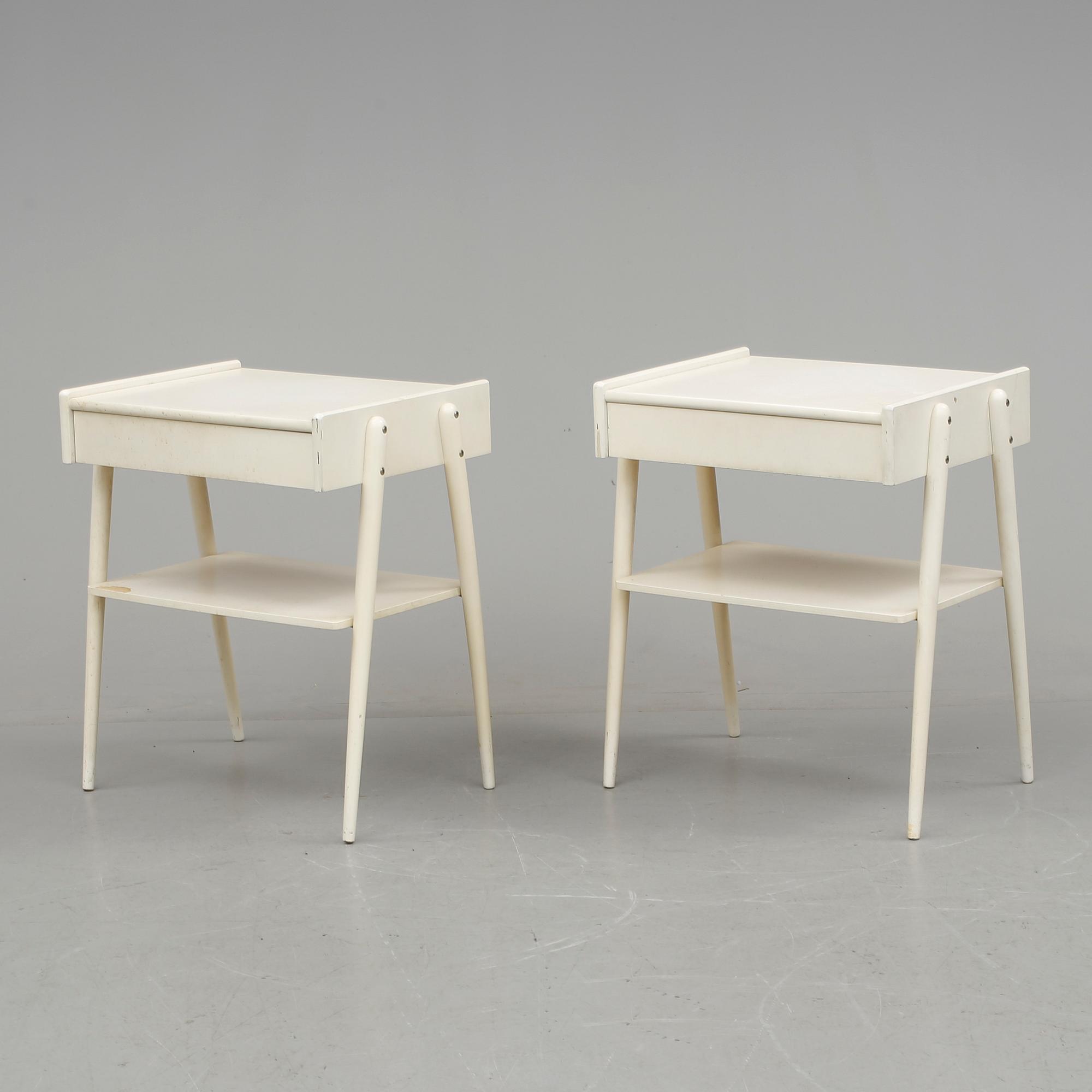 SÄNGBORD, ett par, AB Carlström & Co Möbelfabrik, 1960-tal.