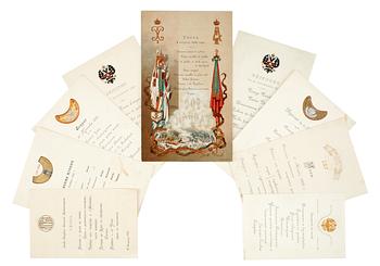 KEJSERLIGA REGEMENTSMENUER OCH MUSIKPROGRAM, Ryssland 1890-1913. (9).