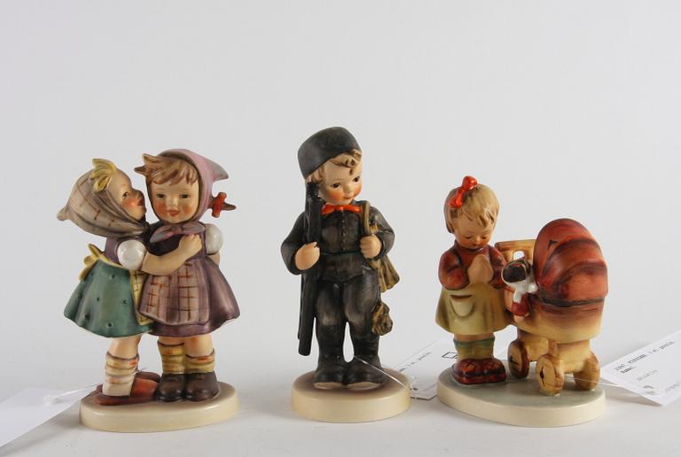FIGURINER, 3 st, porslin, Hummel.