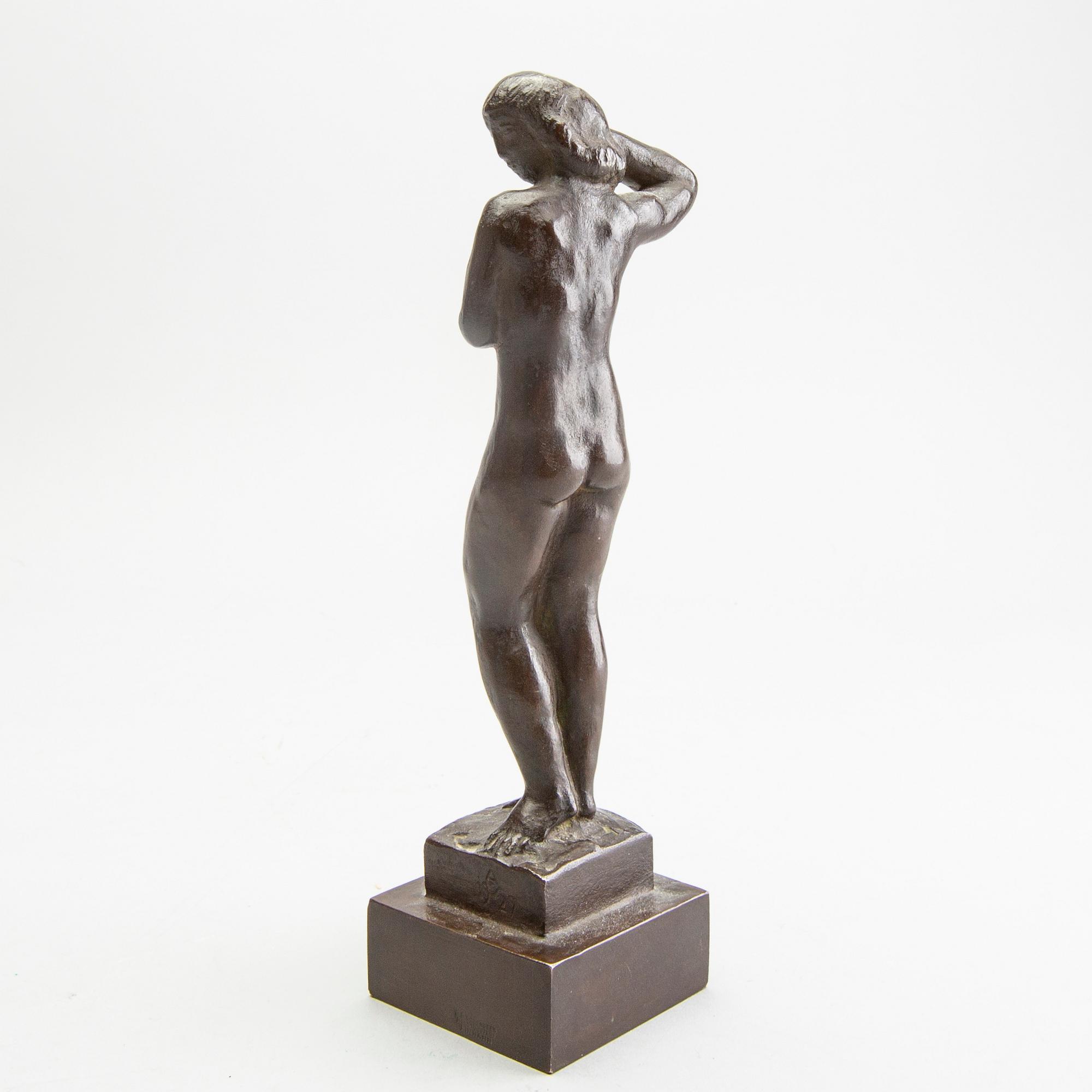 Anders Olson, a signed and dated bronze sculpture.