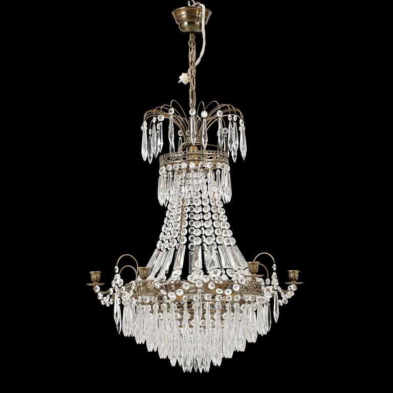 LJUSKRONA, empirestil, 1900-talets första hälft. Höjd ca 65cm.