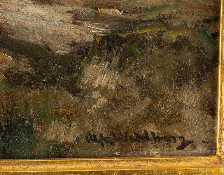 Alfred Wahlberg, oil on canvas, signed.