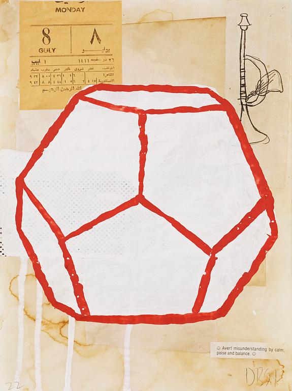 Donald Baechler, "Red Line Drawing".