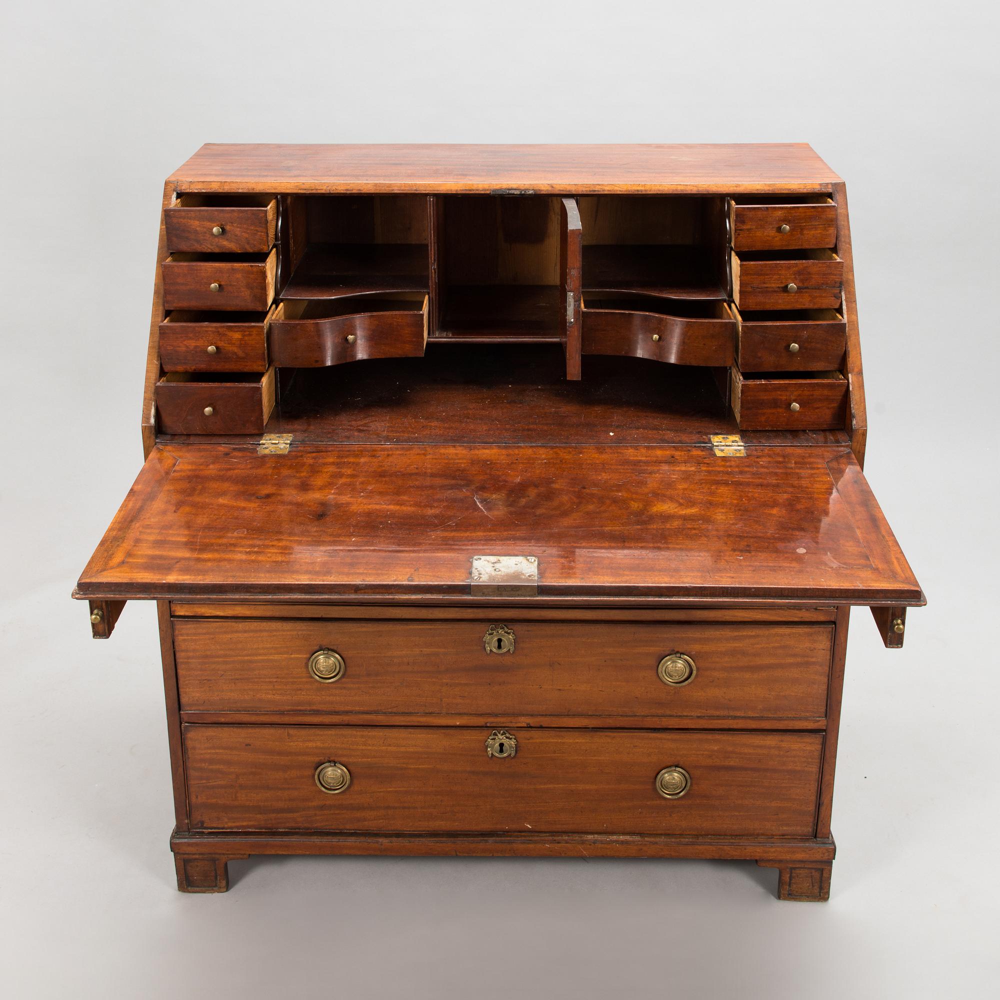 An 18th century late Gustavian secretaire chest of drawers.