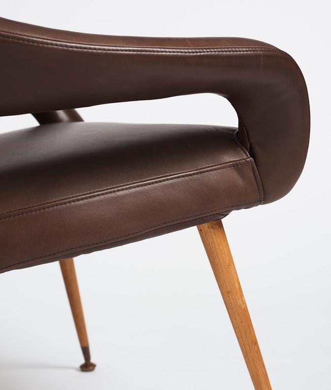 Gastone Rinaldi, a pair of armchairs, model 'DU 55', mid 20th century, post 1954.