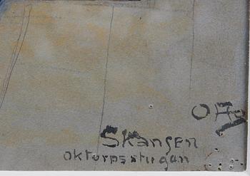 OTTILIA ADELBORG, akvarell. Monogramsign.