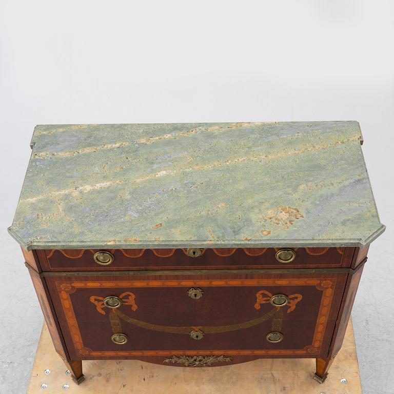 A Gustavian style chest of drawers, 20th century.
