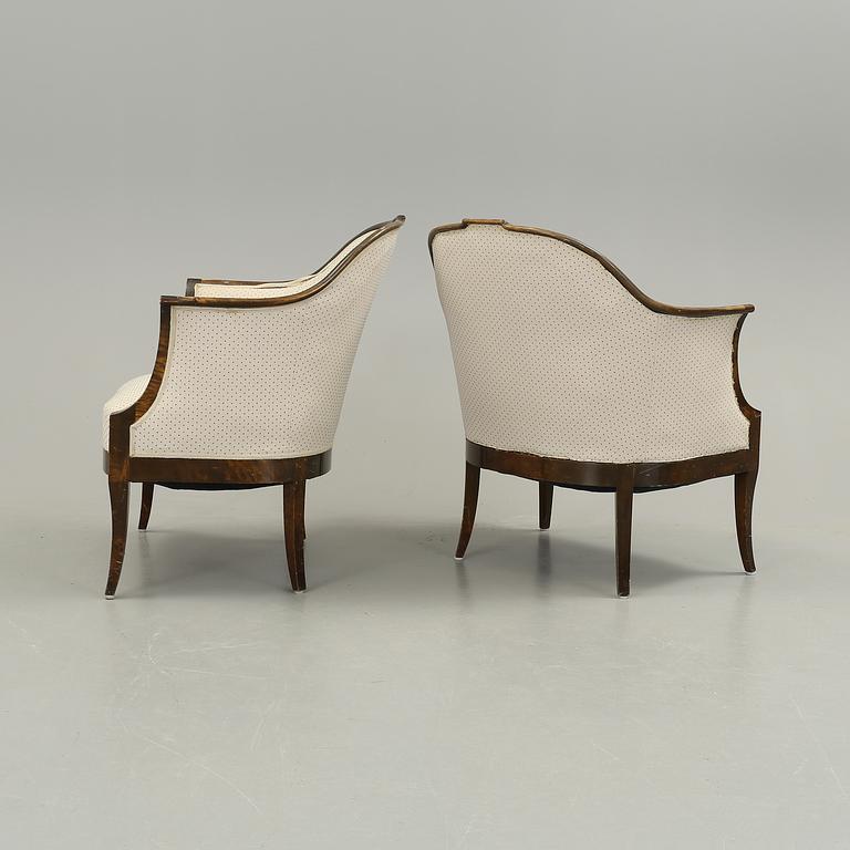 FÅTÖLJER, ett par, Art Deco, 1920-30-tal.