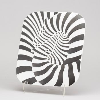 VICTOR VASARELY,  signed and numbered porcelain wall plaque.