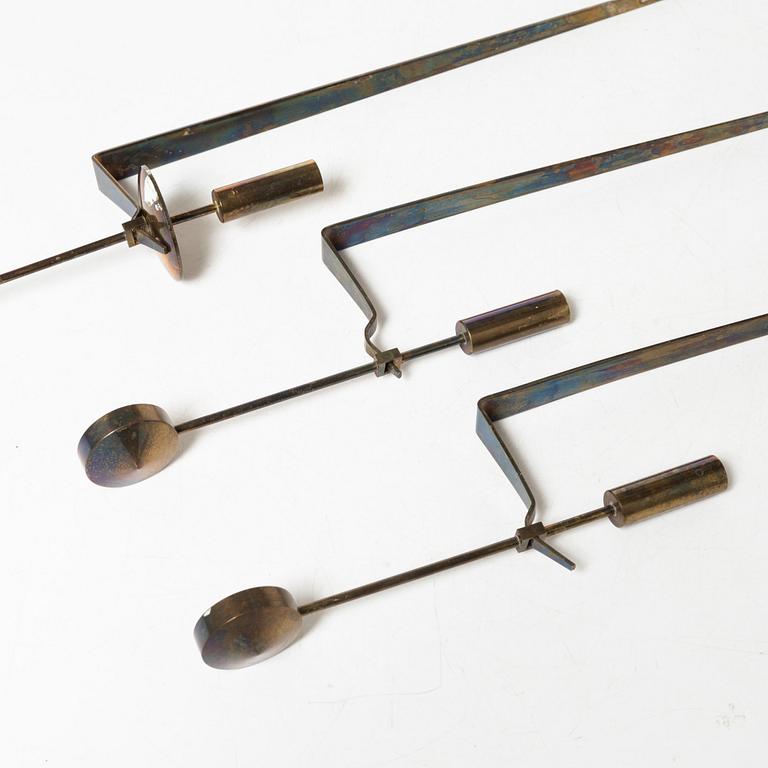 Pierre Forssell, vägglampetter, 3st, "Pendeln", Skultuna.