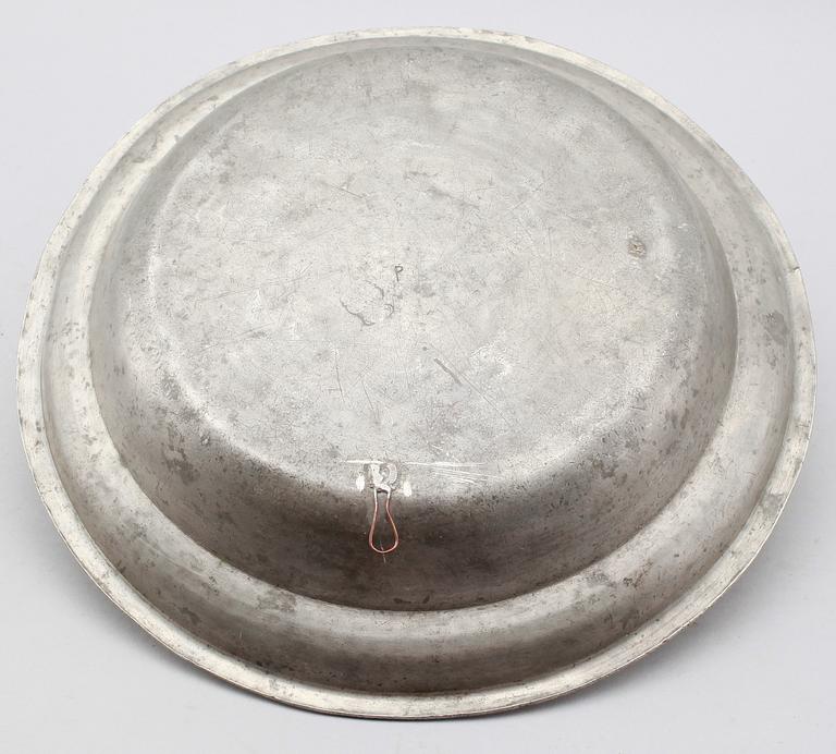 SKÅLFAT, tenn, Jonas Ingemarsson Boström, Göteborg 1745.