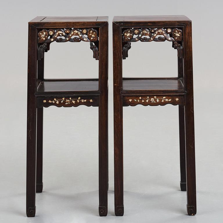 Two Chinese tables, 20th Century.