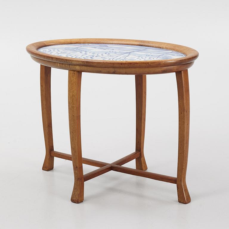 Helge Johansson, & Nordiska Kompaniet, side table, top from S:t Eriks Lervarufabriker, Uppsala 1918.