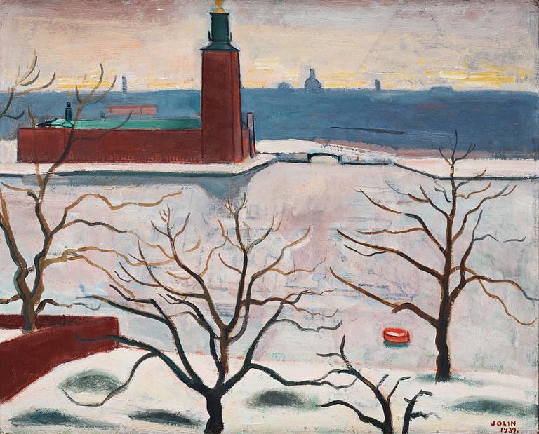 Einar Jolin, View over Stadshuset, Stockholm.