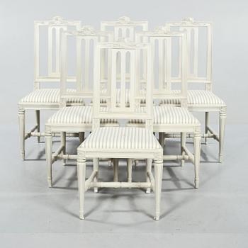 STOLAR, 6 st, gustaviansk stil, 1900-talets andra hälft.