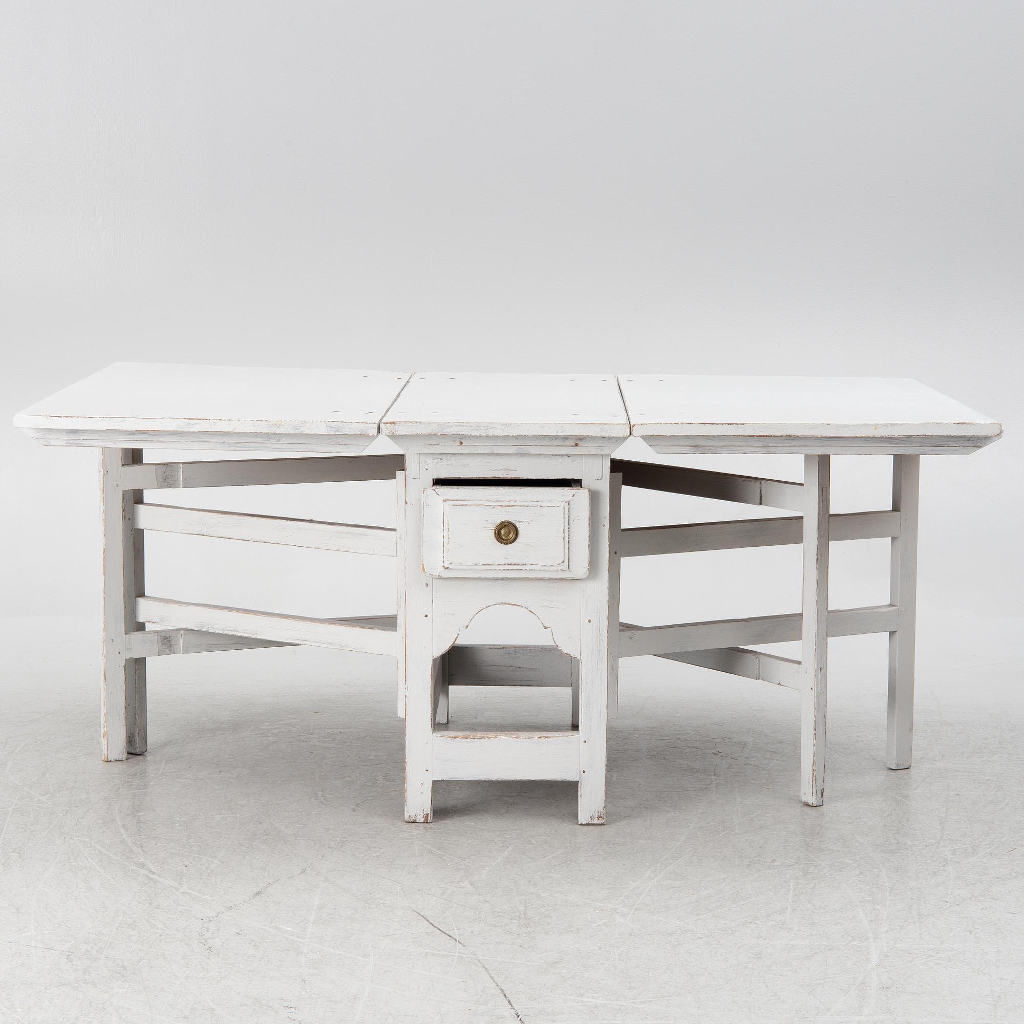 A drop-leaf table, Sweden, 19th century.