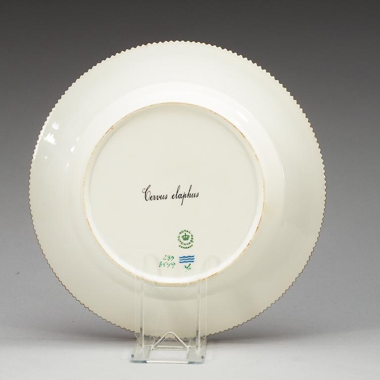 A set of 10 Royal Copenhagen 'Fauna Danica' plates, 20th Century.