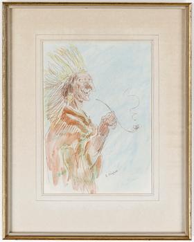 Robert Högfeldt · ROBERT HÖGFELDT, akvarell, signerad.