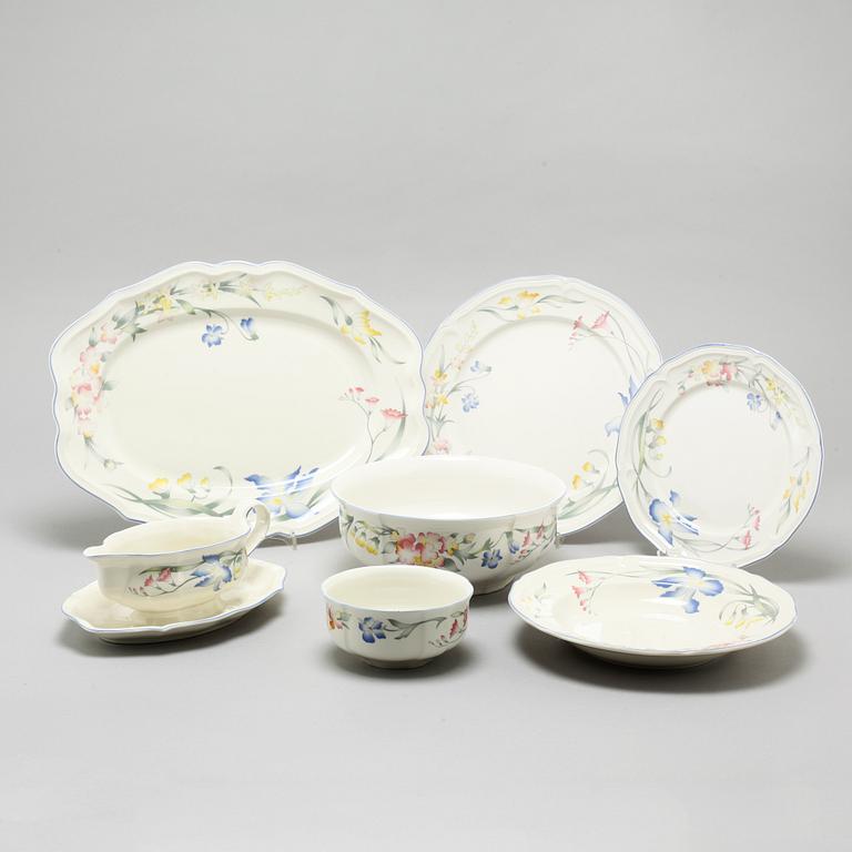 SERVISDELAR, porslin, 40 st, "Riviera", Villeroy & Boch, 1900-talets slut.