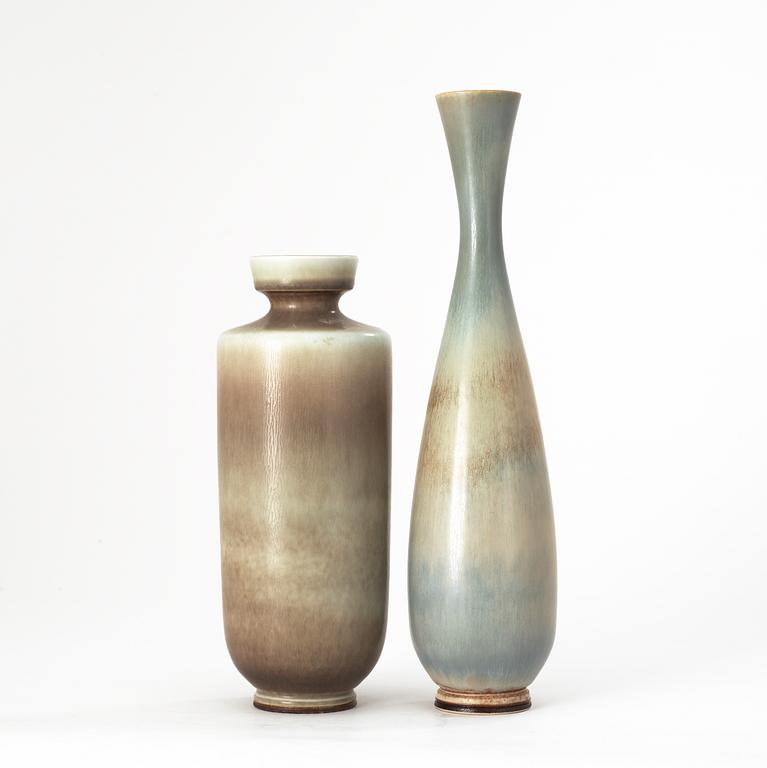 Two Berndt Friberg stoneware vases, Gustavsberg studio 1960 and 1964.