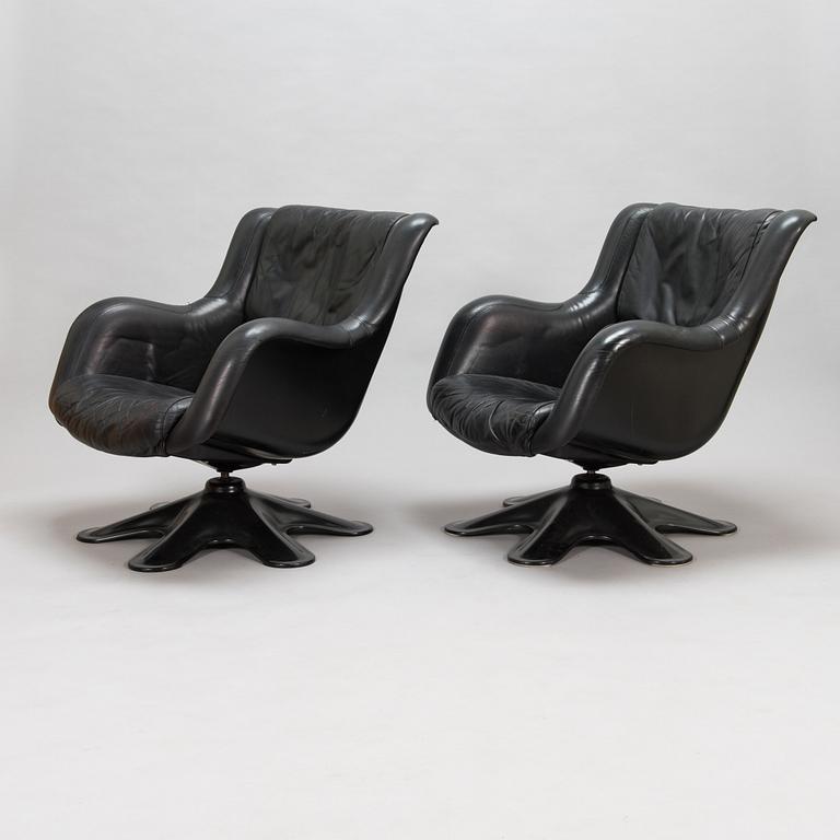 Yrjö Kukkapuro, a pair of 1960's '418' armchairs for Haimi.