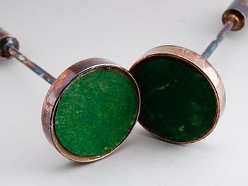 LJUSSTAKAR, 1 par, silver, Löfman, MGAB, Uppsala 1971.