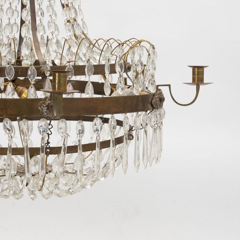 Chandelier, late Gustavian, circa 1800.