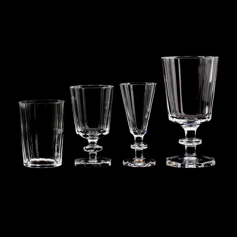 GLASSERVIS, 44 delar, "Karlberg", Elis Bergh, Kosta.
