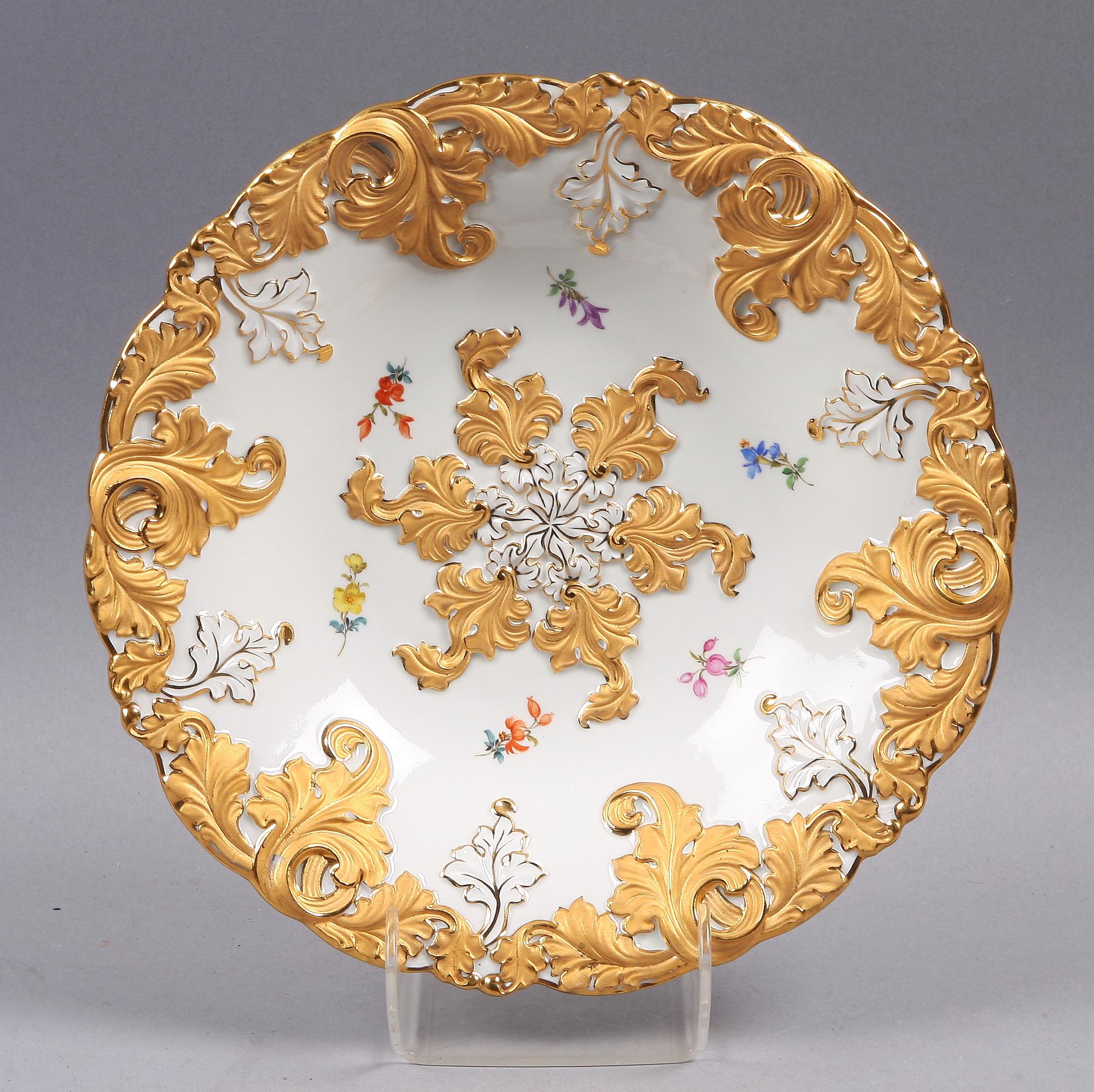 SKÅLFAT, porslin, rokokostil, Meissen, 1900-tal.