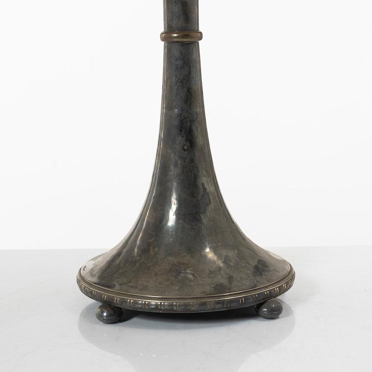 A silver plated table lamp, GAB, first half of the 20th century.