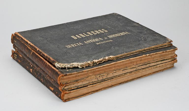 BÖCKER, 4 vol., E. Dhalberg, "Suecia antiqua & Hodierna", 1800-talets andra hälft.