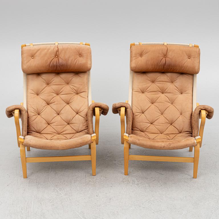 Bruno Mathsson, armchairs a pair, "Pernilla", Dux.