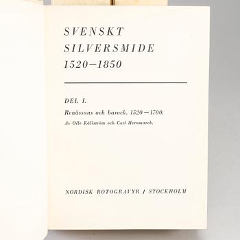BÖCKER, I-III, 3 volymer, "Svenskt Silversmide", "1520-1850", "1700-1780" samt "1780-1850".