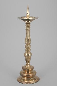 LJUSSTAKE, brons, möjligen Frankrike 1600/1700-tal.