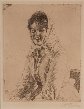 ANDERS ZORN, etching, 1912, signed in pencil.