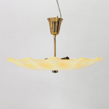 A mid-20th century ceiling light, Lasipaino Oy, Finland.