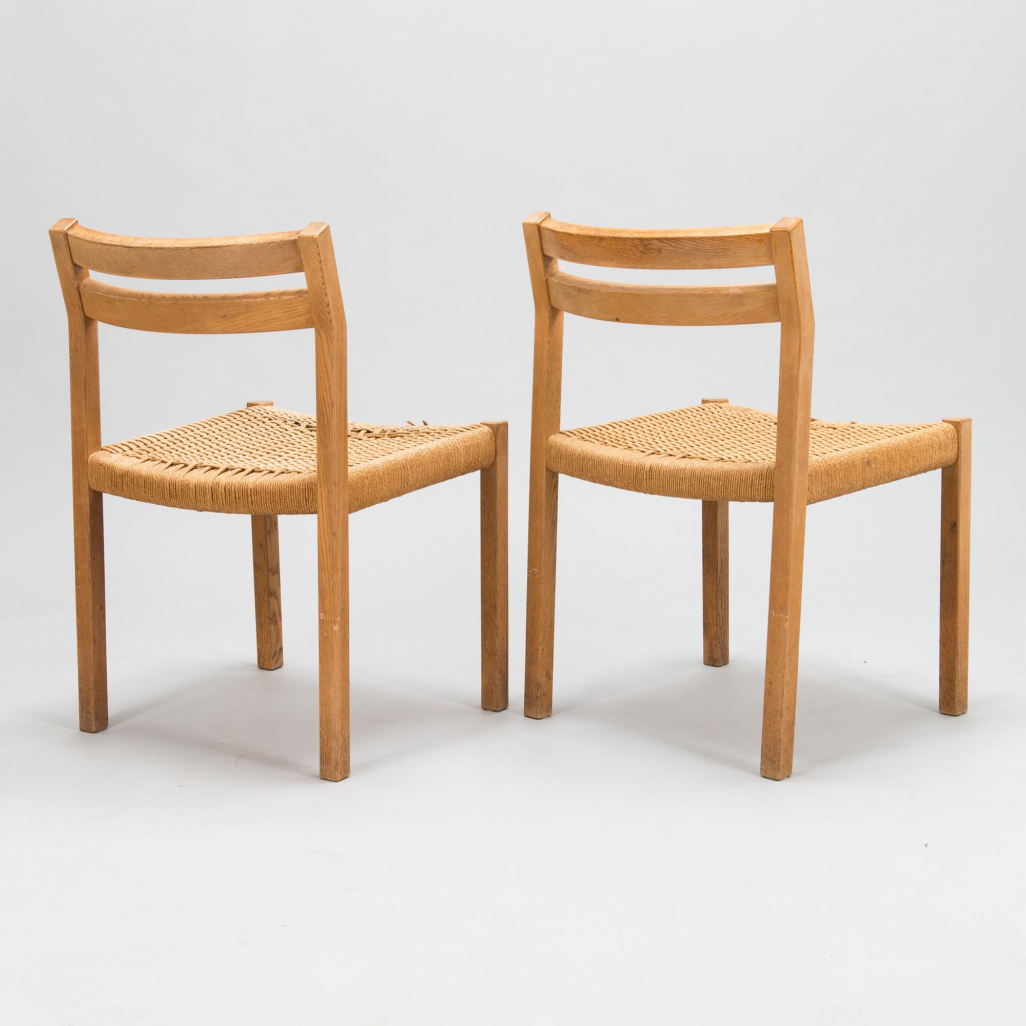 Jørgen H. Møller, six 1960's charis for J. L. Møller Models, Denmark.