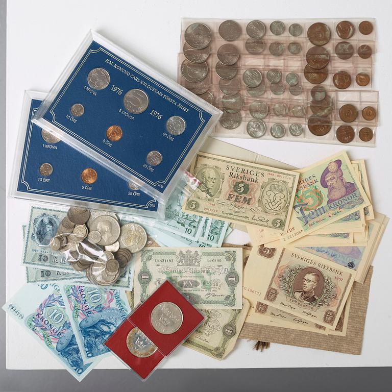 PARTI MYNT SAMT SEDLAR, Sverige 1920-tal till 1980-tal.