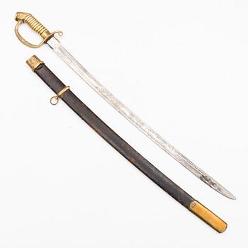 An imperial Russian infantry model 1913 gold sabre of the order of St Anne and St George.