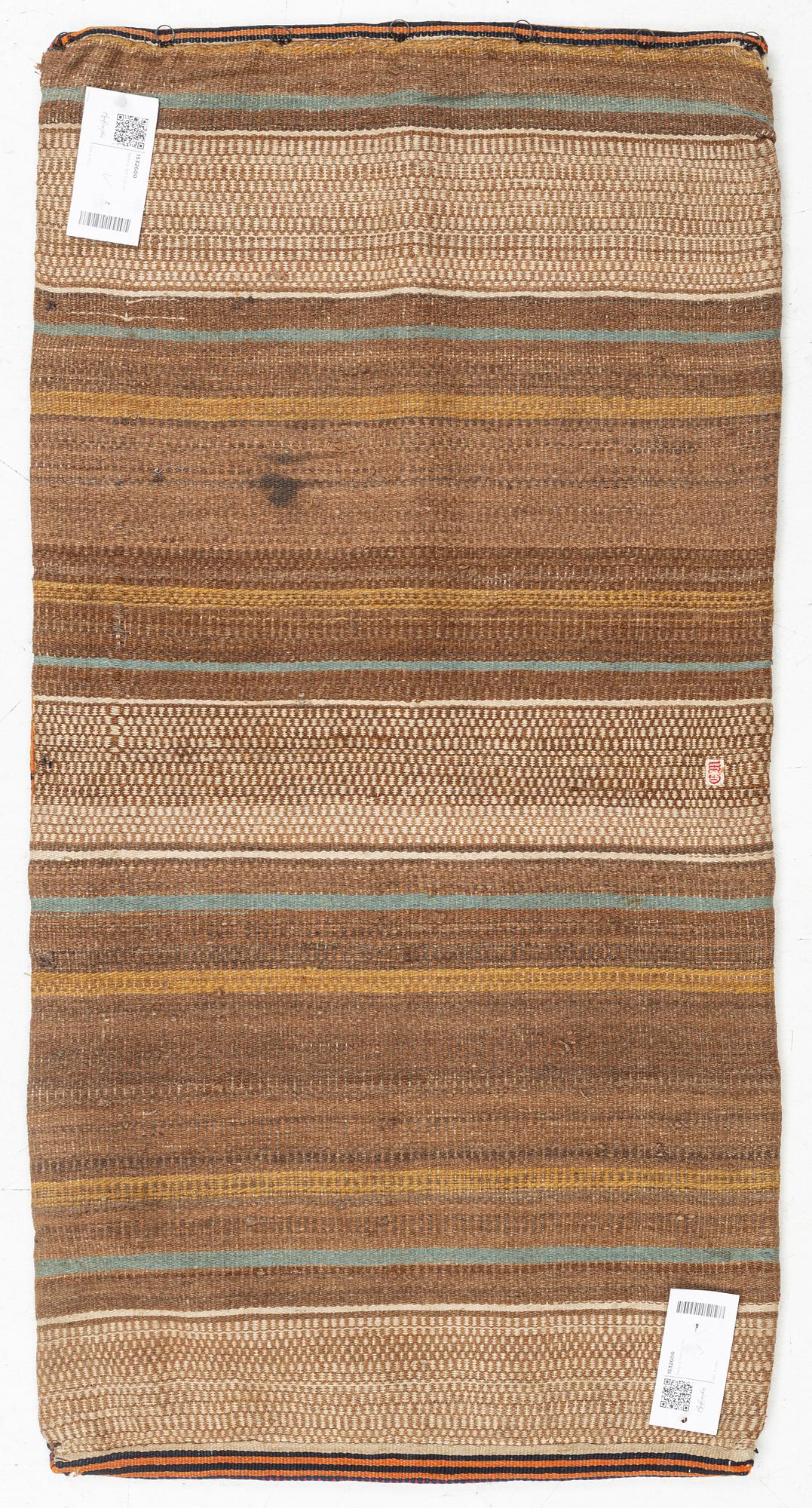 Carriage cushion, early 19th Century, c. 105 x 52 cm.