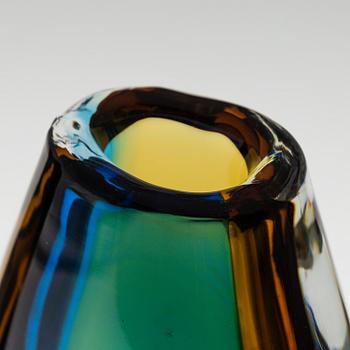 VICKE LINDSTRAND, three glass vases from Kosta.