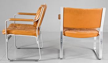 FÅTÖLJER, ett par, "Mondo", Karl-Erik Ekselius,JOC Möbler, Vetlanda 1960/70-tal.